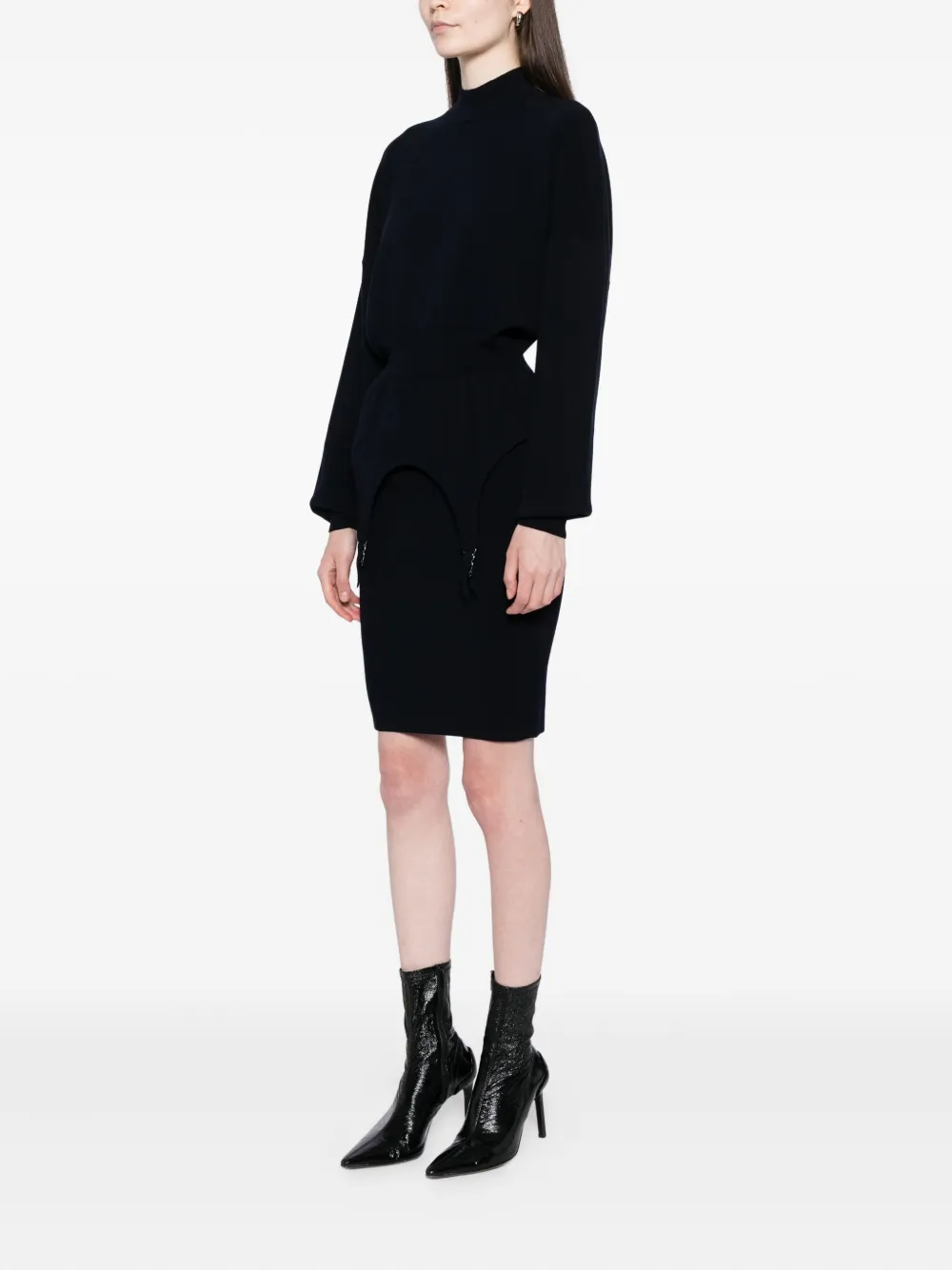 Jean Paul Gaultier Garter Dress In Black