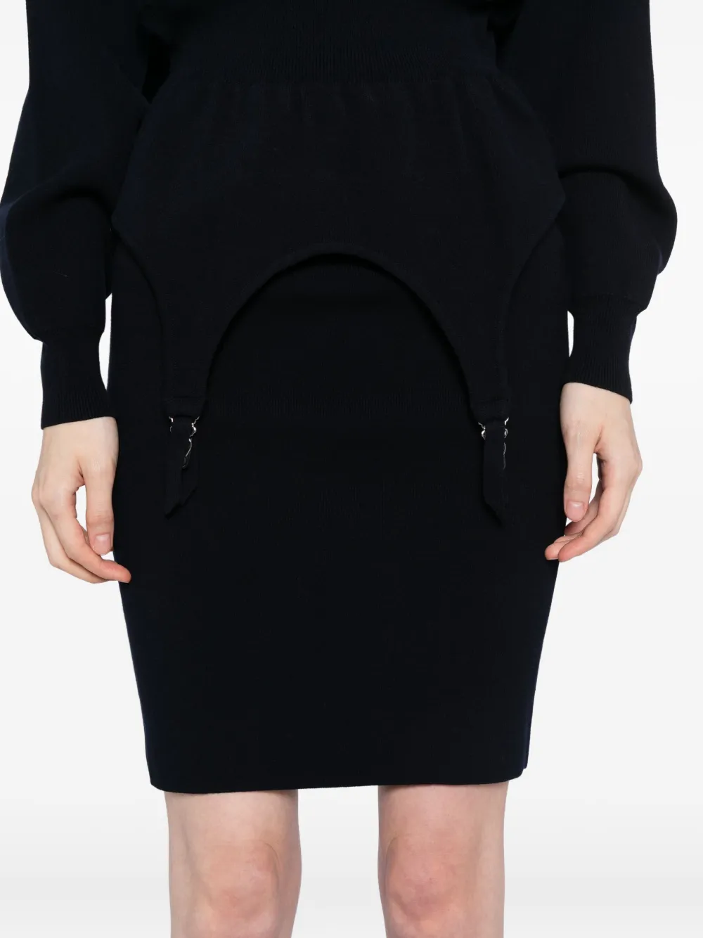 Jean Paul Gaultier Garter Dress In Black