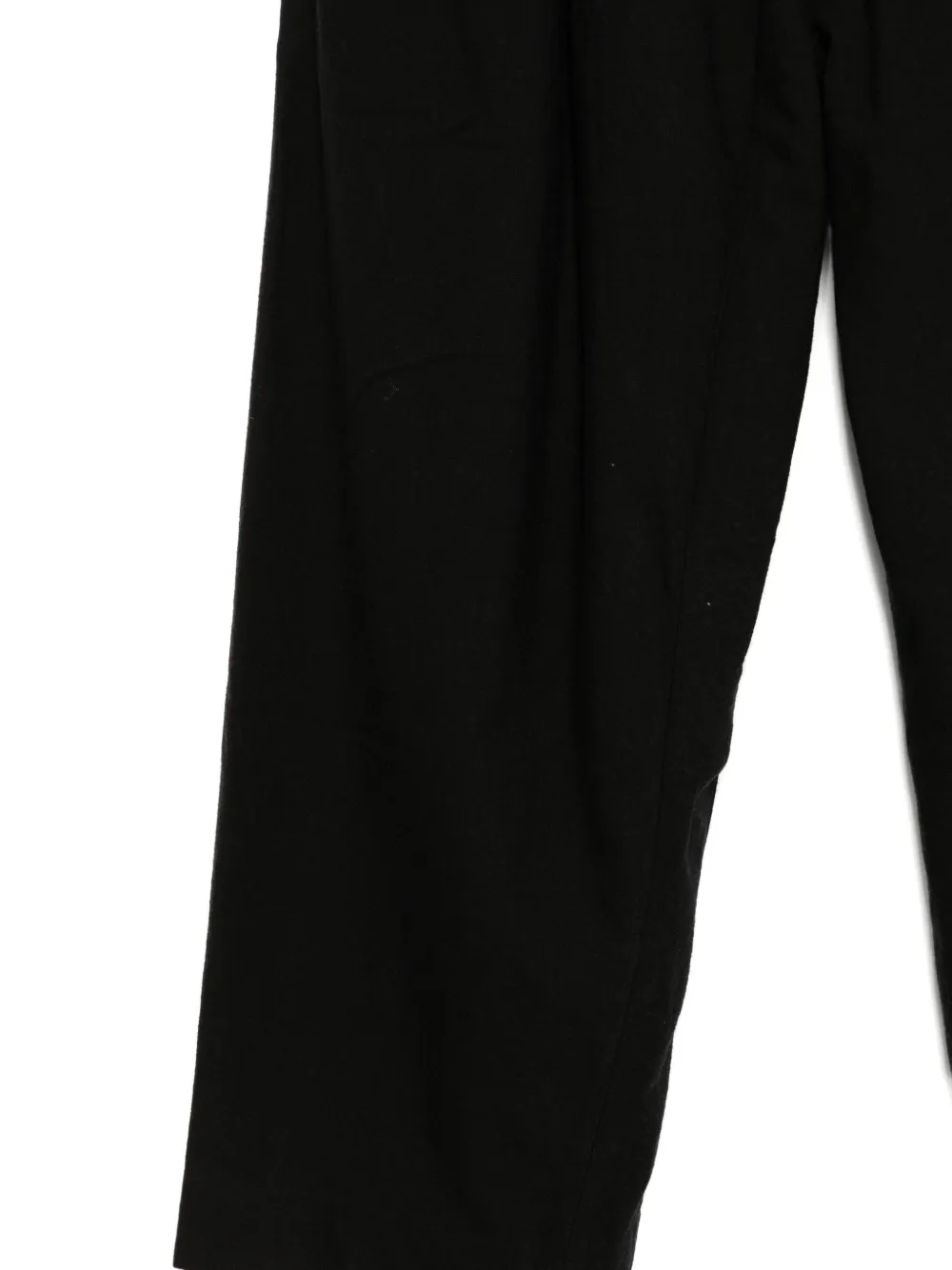 Ziggy Chen Striped Cropped Trousers In Black