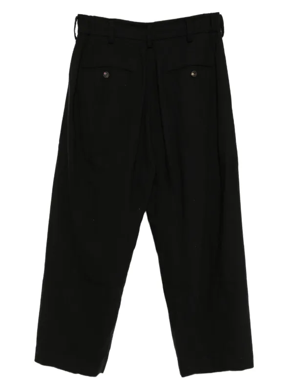 Ziggy Chen フロントタック パンツ | ブラック | FARFETCH JP