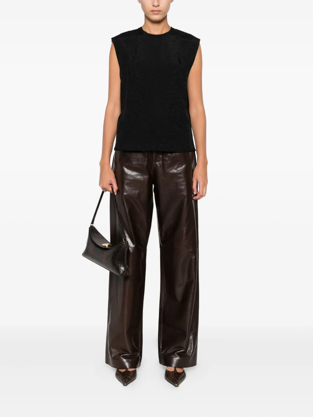 PINKO jacquard sleeveless top | Blouses | Image 2