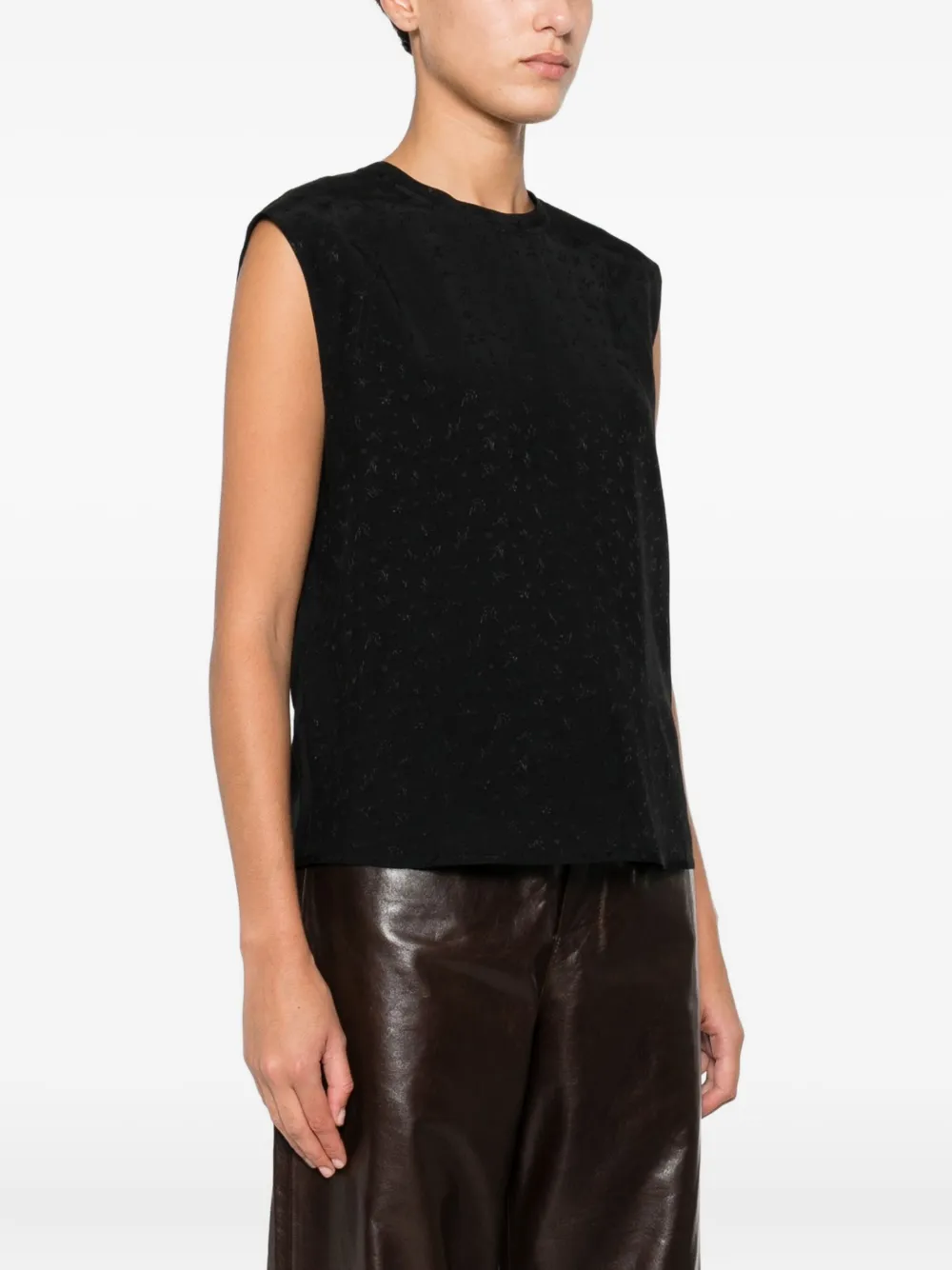 PINKO Top met jacquard Zwart
