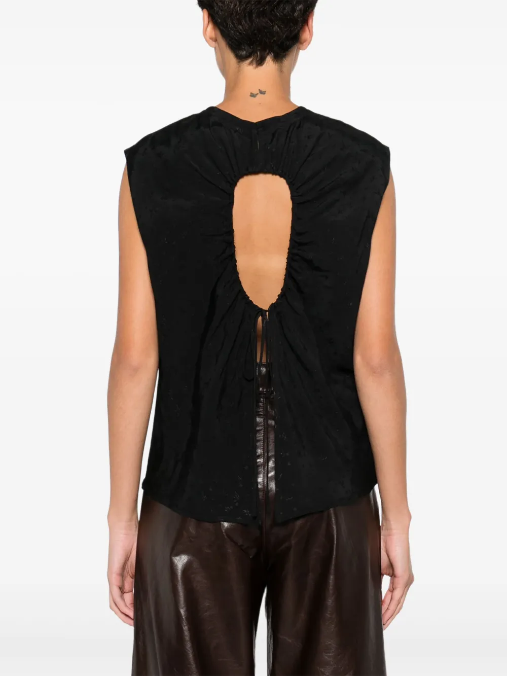 PINKO Top met jacquard Zwart