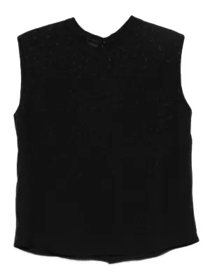 Jacquemus La Maille V-neck Tank Top | Black | FARFETCH