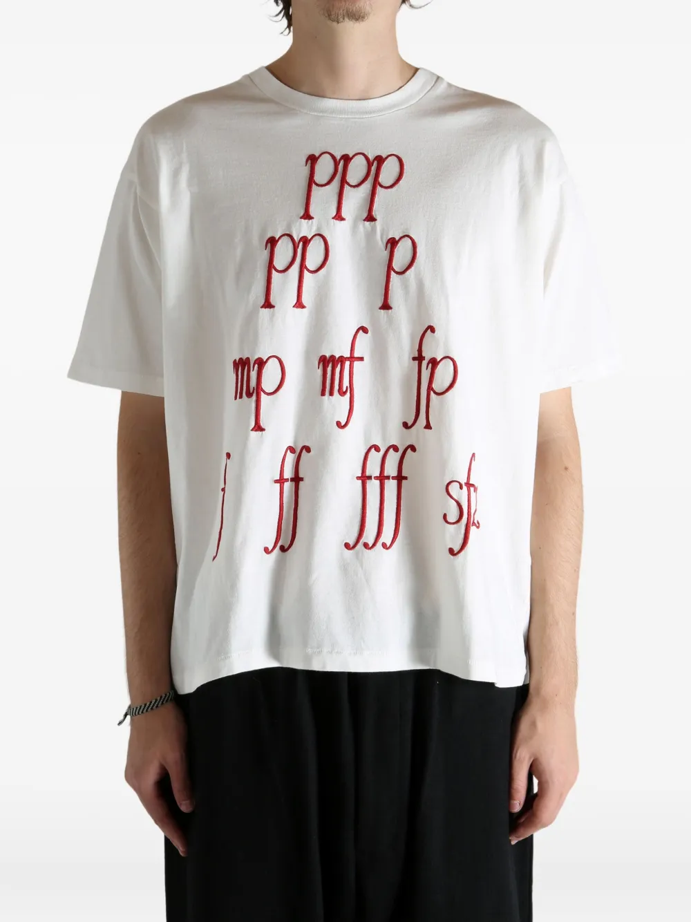 BODE Composer embroidered-graphic T-shirt - Wit