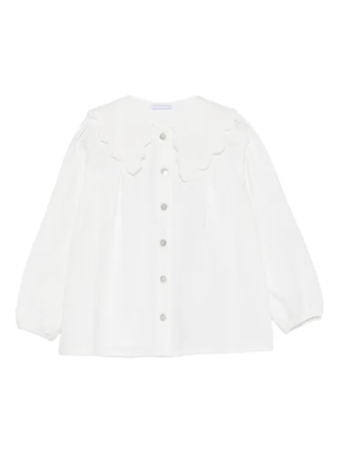 LARANJINHA scalloped-collar shirt