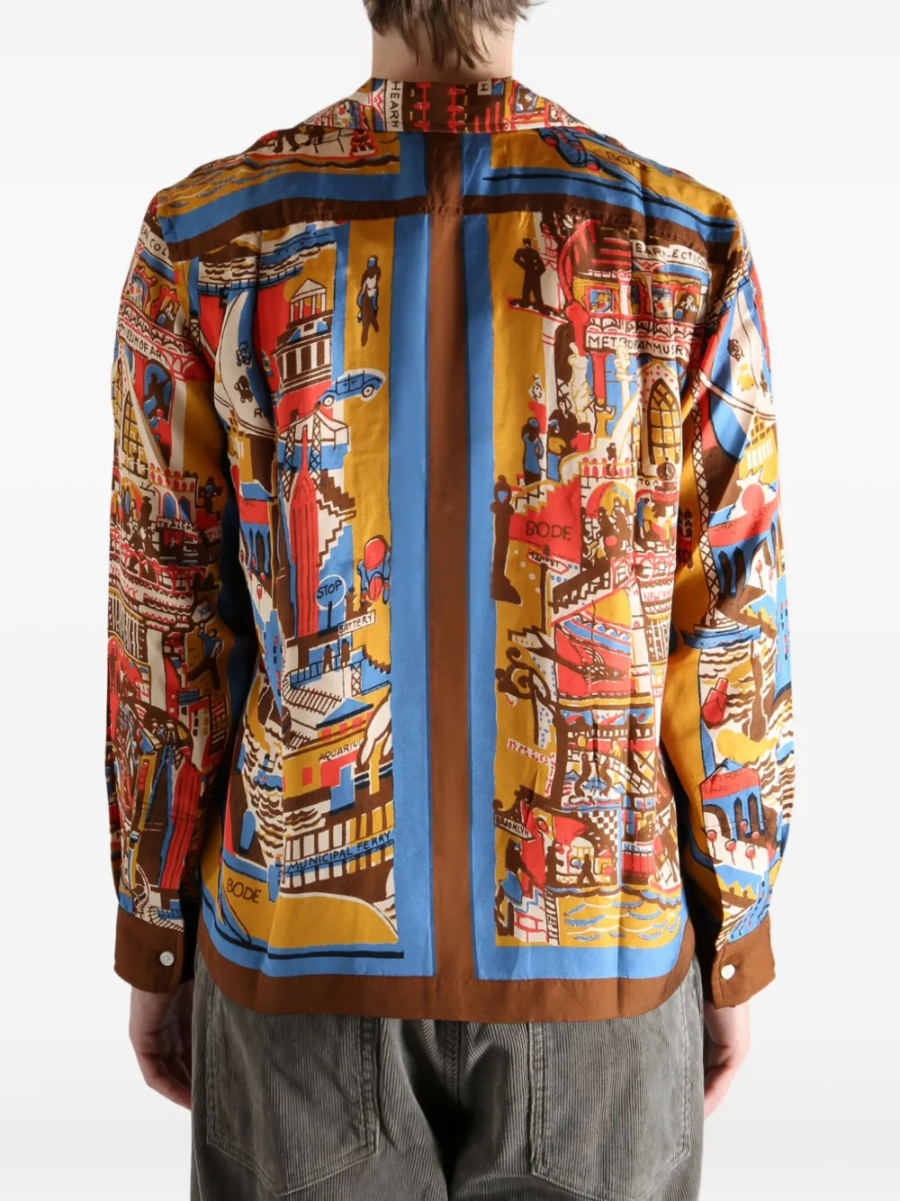 BODE Zijden overhemd Veelkleurig