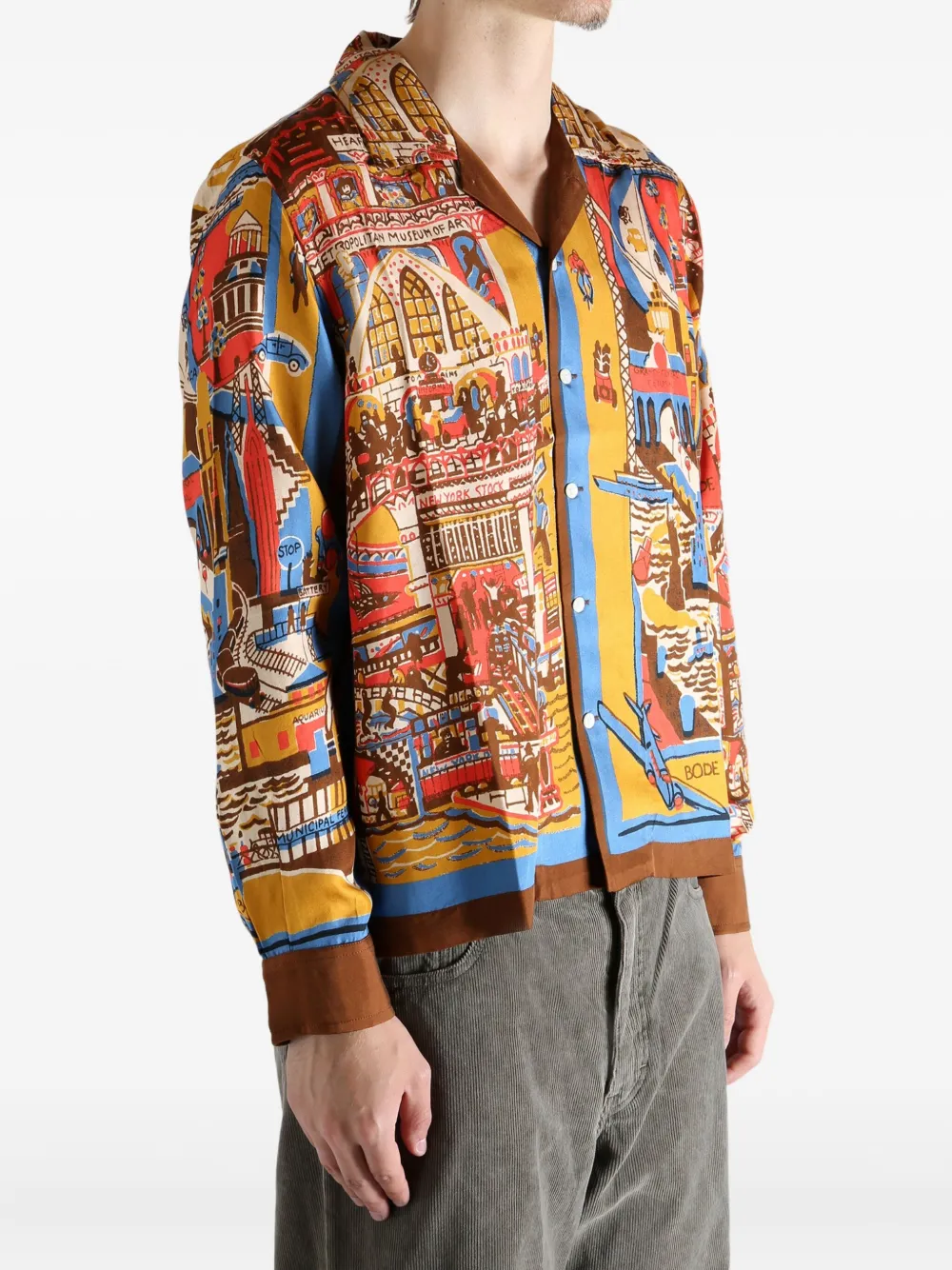 BODE Zijden overhemd Veelkleurig