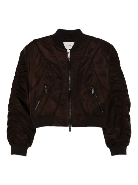 Gestuz cropped zip bomber jacket