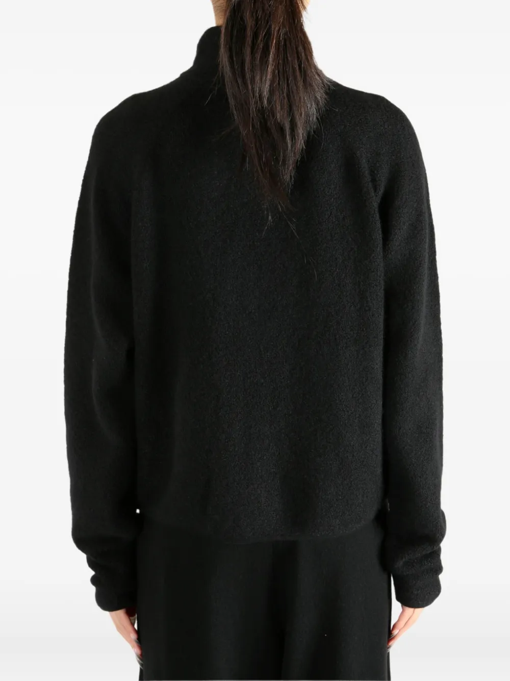 Frenckenberger High-neck Zip-up Jacket In Black