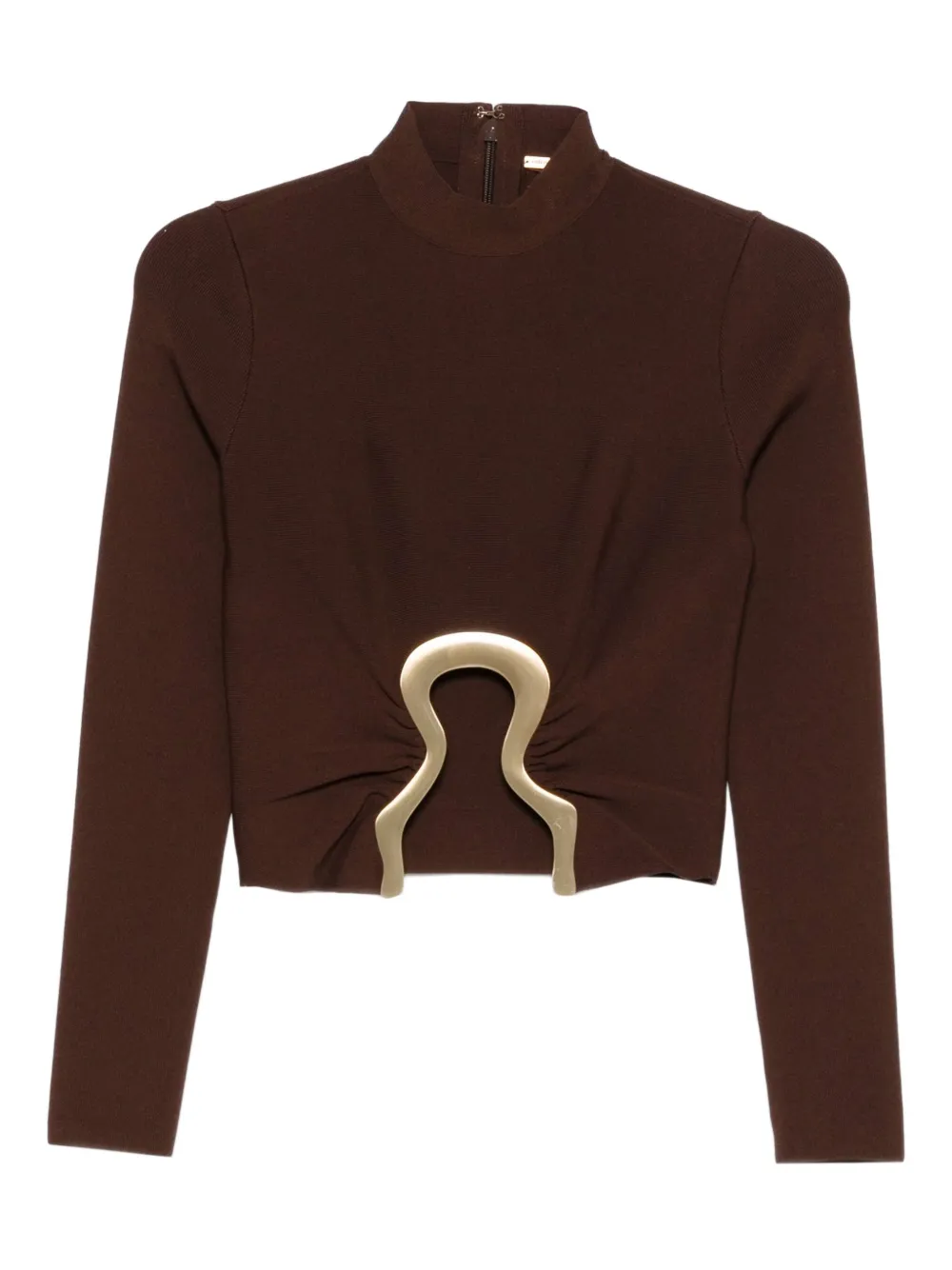 Cult Gaia high-neck embellished top | Brown | Image 1