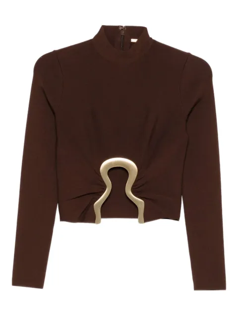 Cult Gaia high-neck embellished top