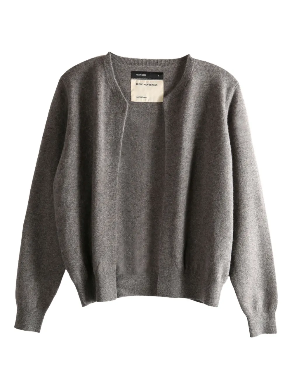 Frenckenberger v-neck cashmere cardigan | Grey | Image 1