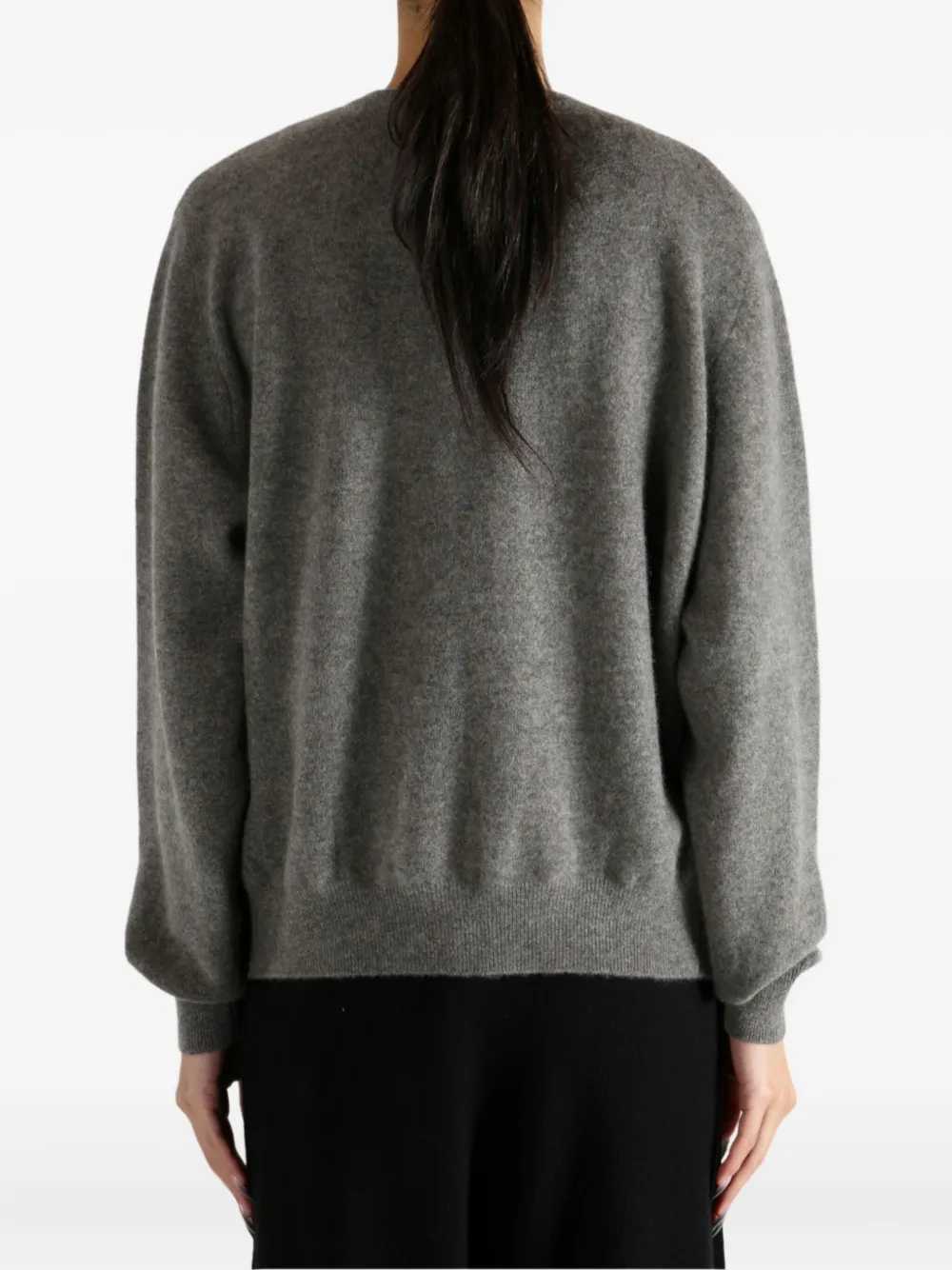 Frenckenberger v-neck cashmere cardigan Grijs