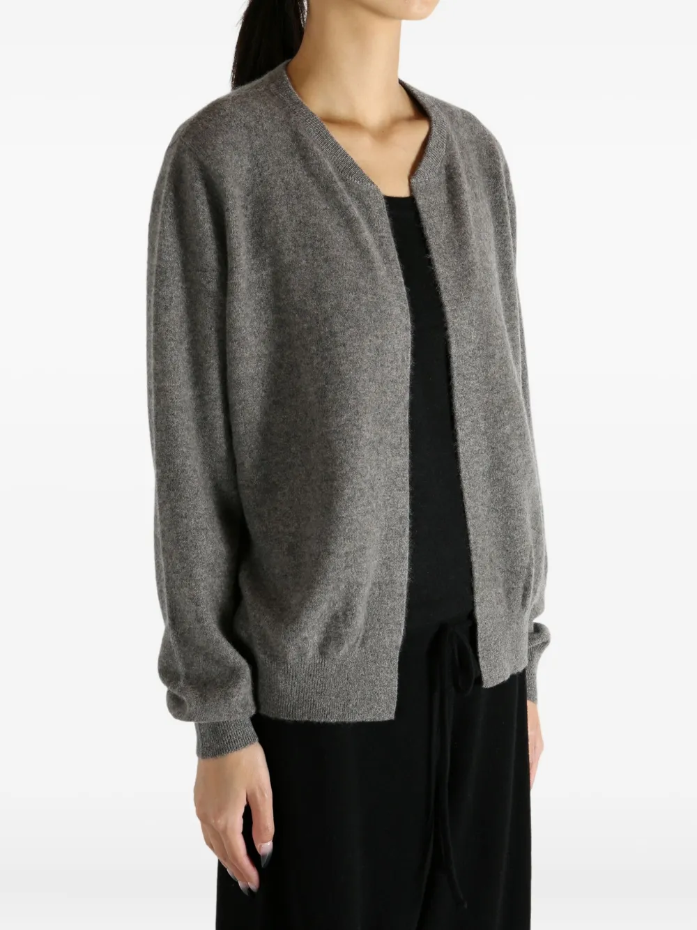Frenckenberger v-neck cashmere cardigan Grijs