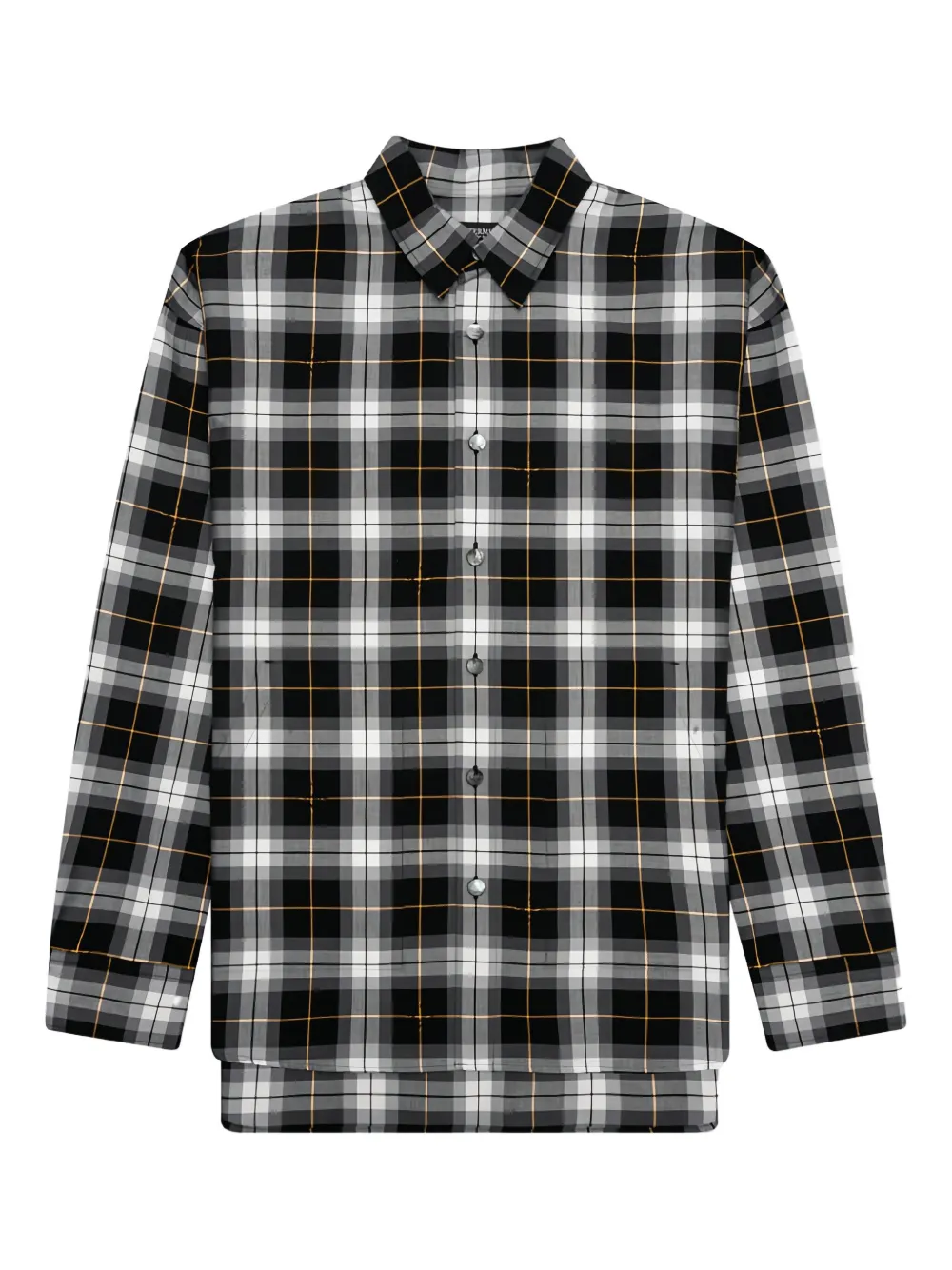 Mastermind World skull-embroidery plaid shirt | Black | Image 1