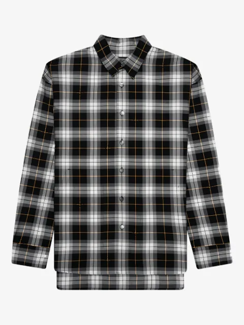 Mastermind World skull-embroidery plaid shirt