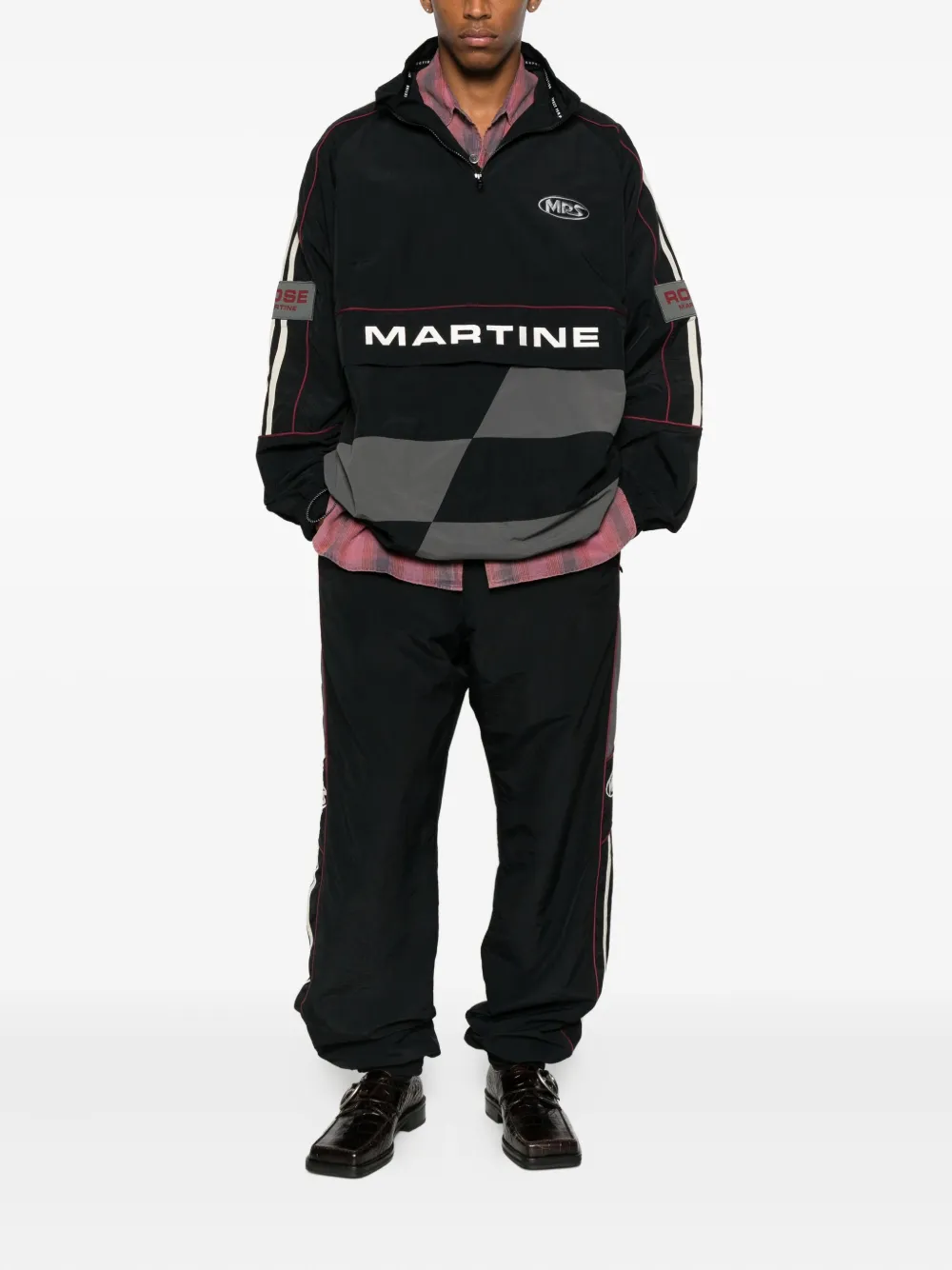 Martine Rose side-stripe track pants - Zwart