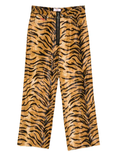 Martine Rose tiger-print zip-fly trousers