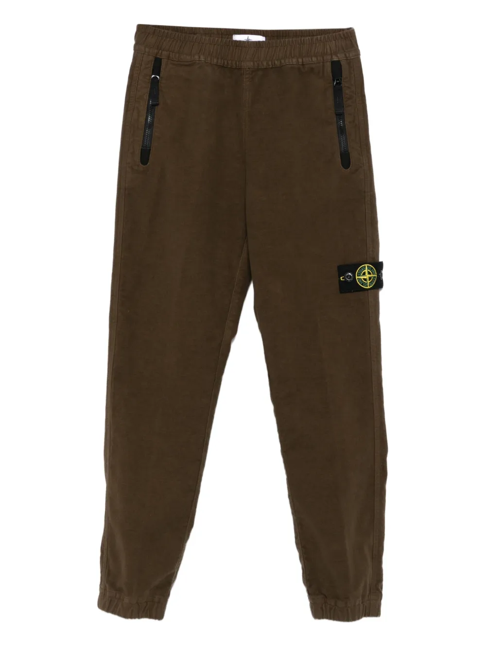 Stone Island Junior ジップポケット パンツ - グリーン Stone Island Junior ジップポケット パンツ - グリーン