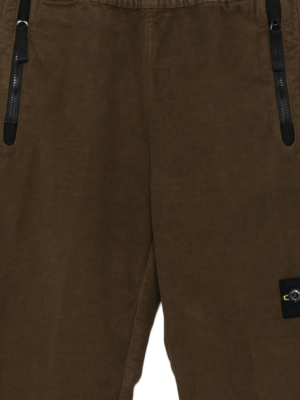 Stone Island Junior Broek met ritszak en logo Groen