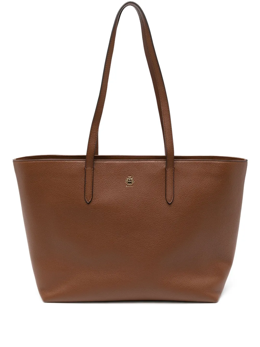 Bally Logo-stamp Leather Tote Bag In Brown