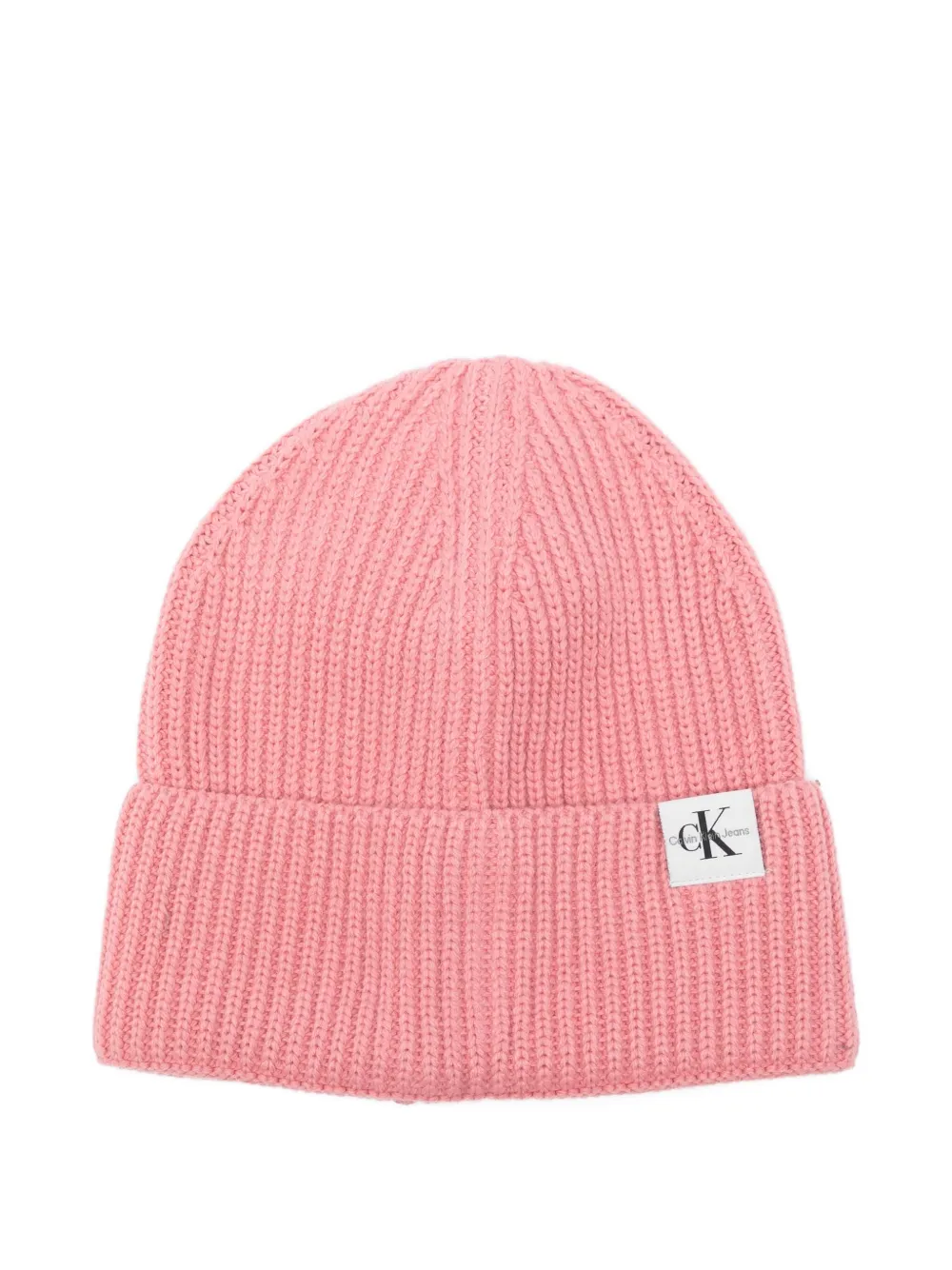 Calvin Klein Kids ribbed logo beanie | rosa | Image 1