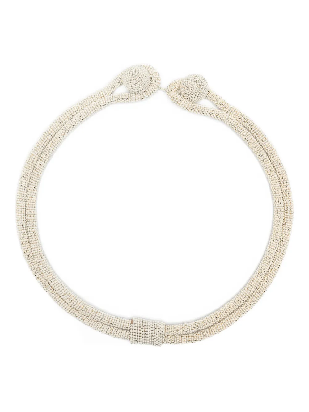Fabiana Filippi beaded-sphere necklace - Bianco