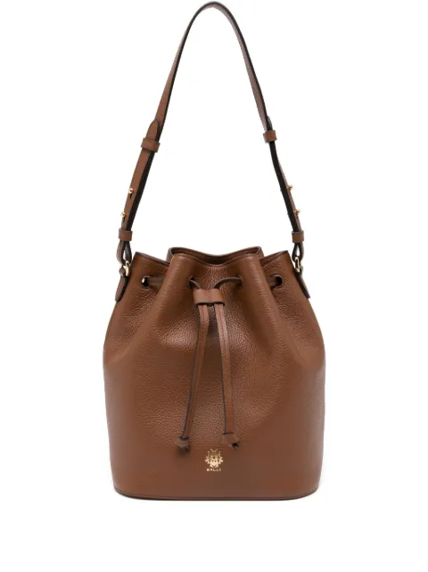 Bally leather drawstring bucket bag