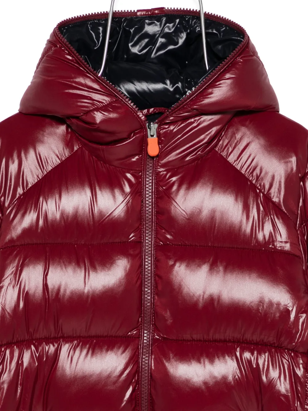Save The Duck Hooded Puffer Jacket In Red