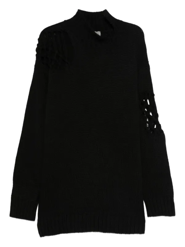 トップス Yohji Yamamoto 90s High Neck Knit NORDIC DESIGN HIGH NECK KNIT PULLOVER(S Black): Y's｜THE
