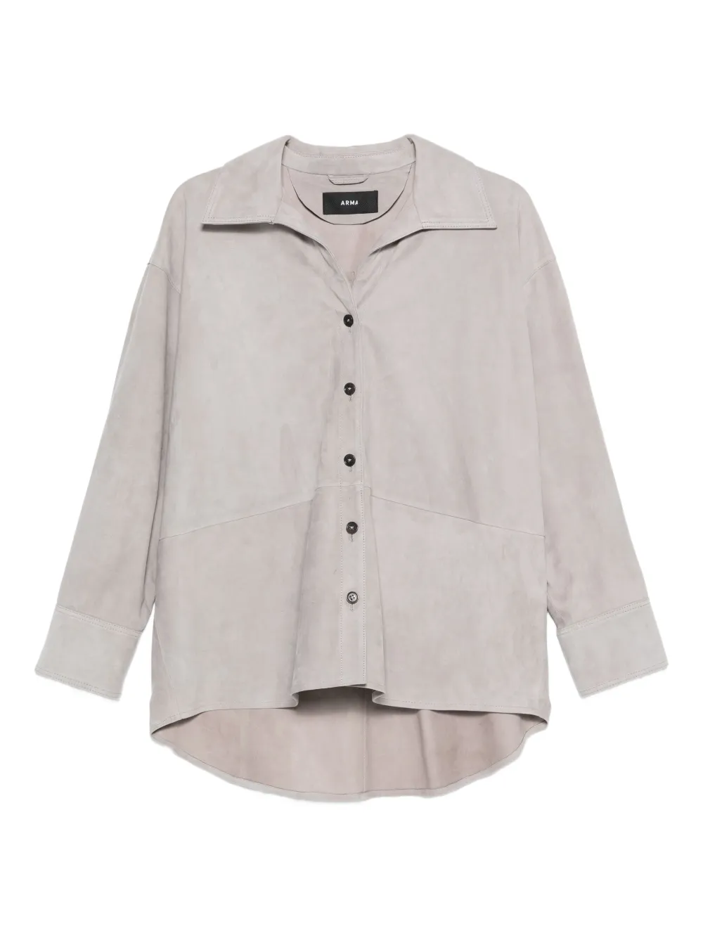 Arma Caterine button-down suede shirt | Grey | Image 1