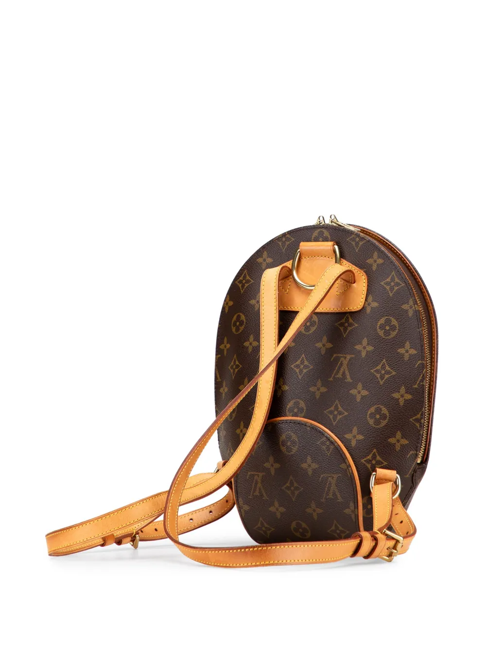 Pre-owned Louis Vuitton 2002 Monogram Ellipse Backpack In Brown