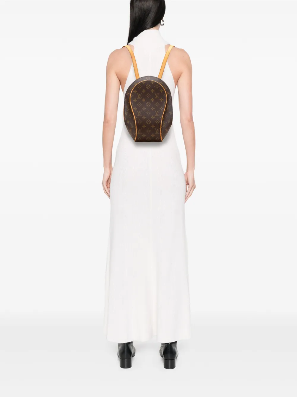Pre-owned Louis Vuitton 2002 Monogram Ellipse Backpack In Brown
