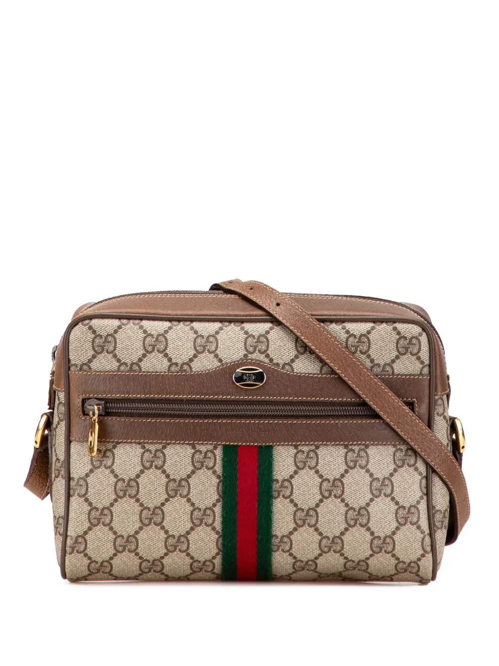 Gucci Pre-Owned 20th Century GG Supreme Web crossbody bag - ブラウン Gucci Pre-Owned 20th Century GG Supreme Web crossbody bag - ブラウン