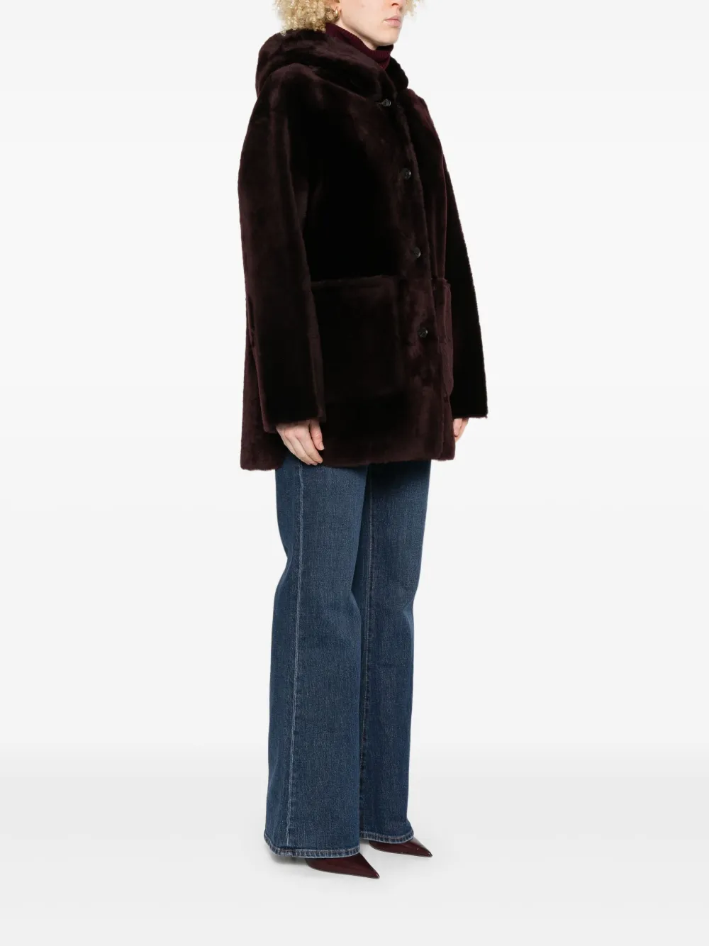 Arma Hooded Patch-pocket Jacket In Brown