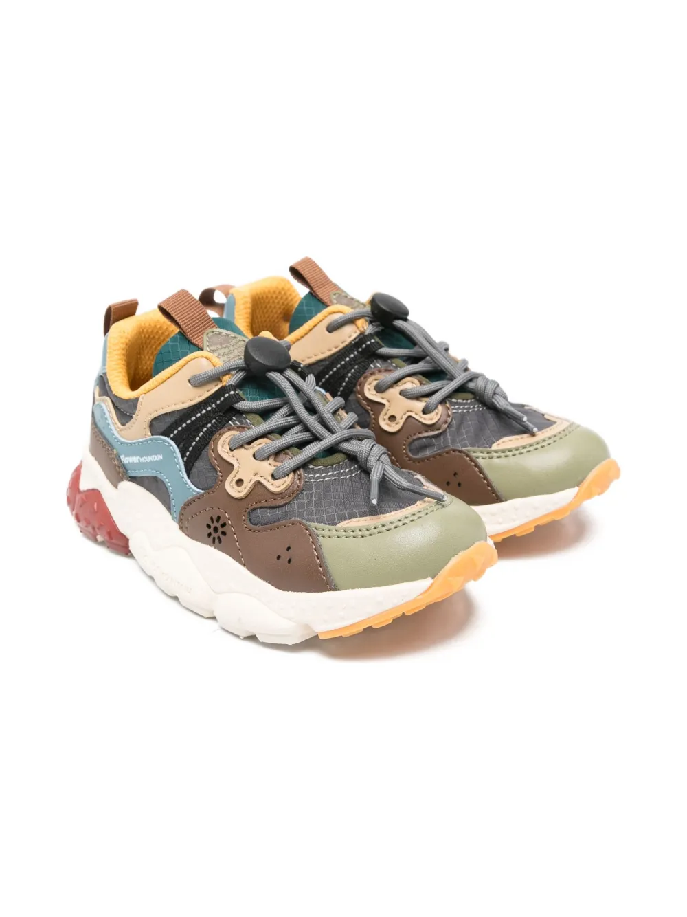 FLOWER MOUNTAIN KIDS  logo-print sneakers | Green | Image 1