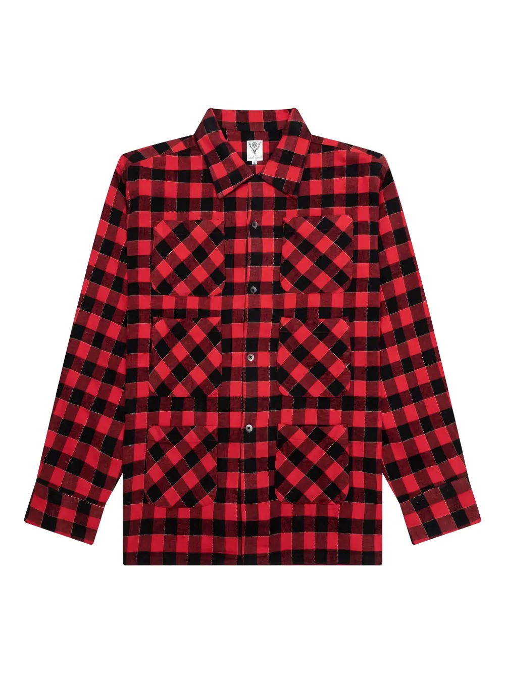 SOUTH2 WEST8 six-pocket checkered shirt | Red | Image 1