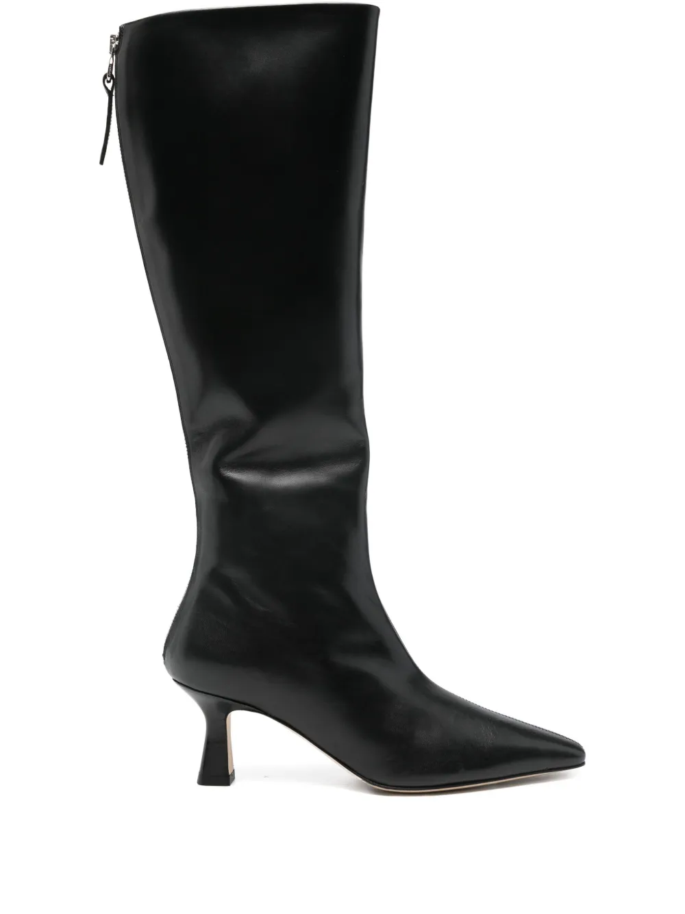 Aeyde leather zip-fastening knee-high boots | Black | Image 1