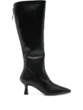 Aeyde leather zip-fastening knee-high boots - Black