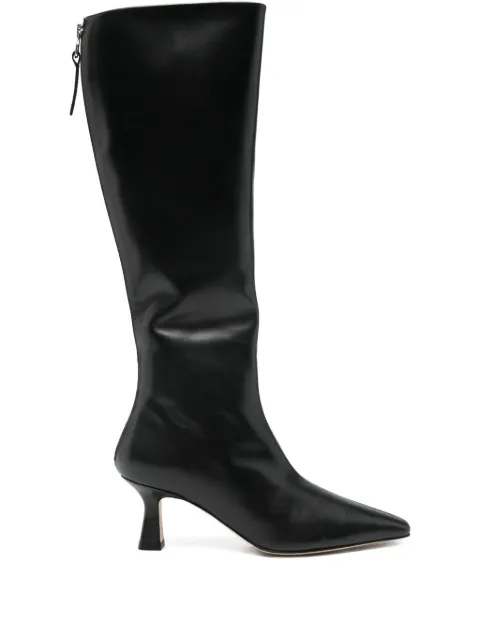 Aeyde leather zip-fastening knee-high boots