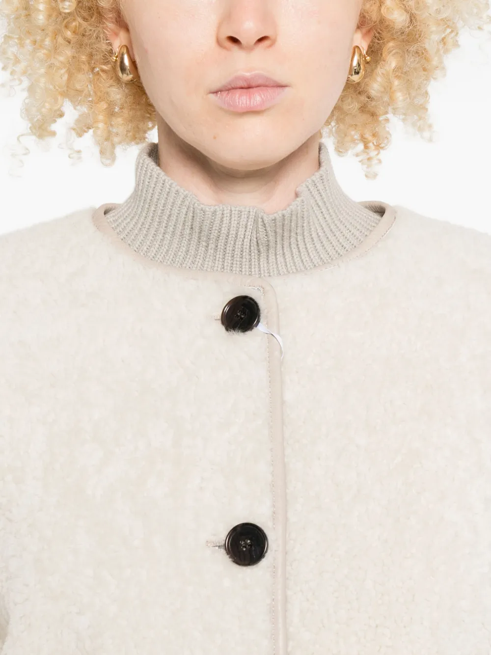 Arma Lucine Button-front Jacket In Neutral