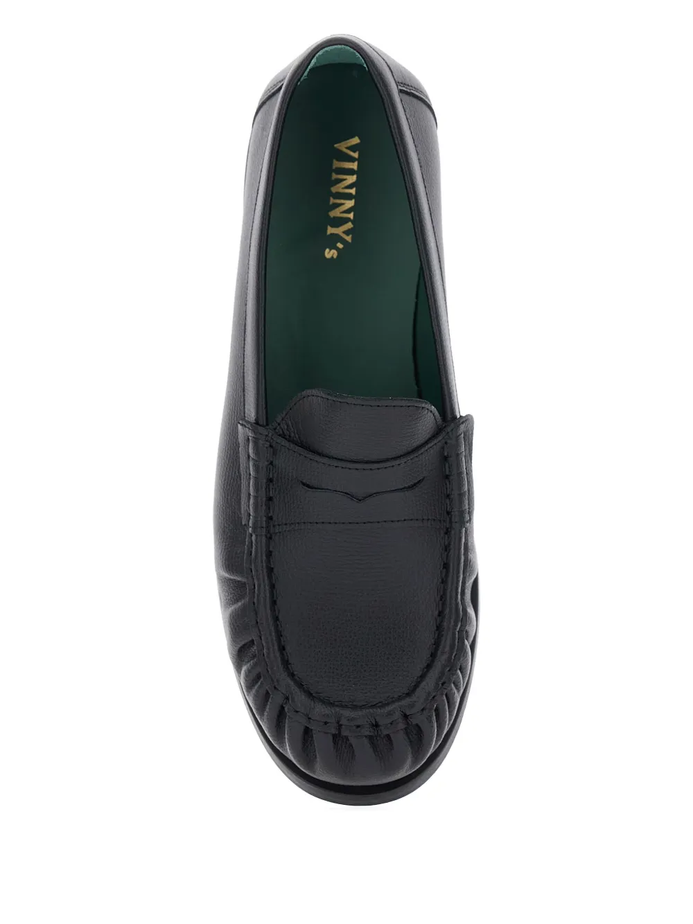 VINNY'S penny-strap leather loafers Black