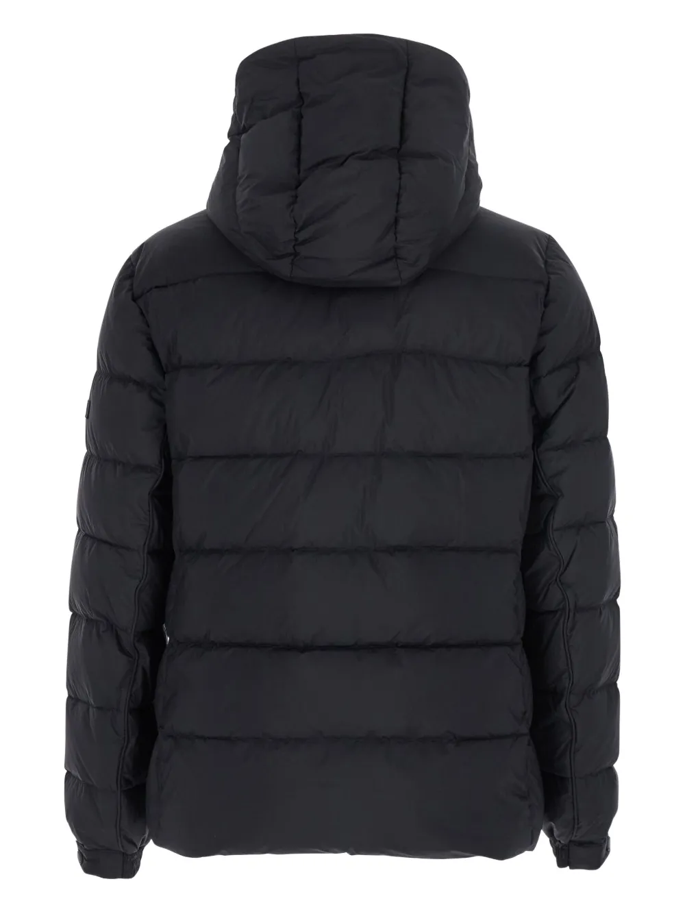 Tatras Borbore Black Down Jacket With Hood And Logo Patch On The Side In Tech Fabric Man In Black