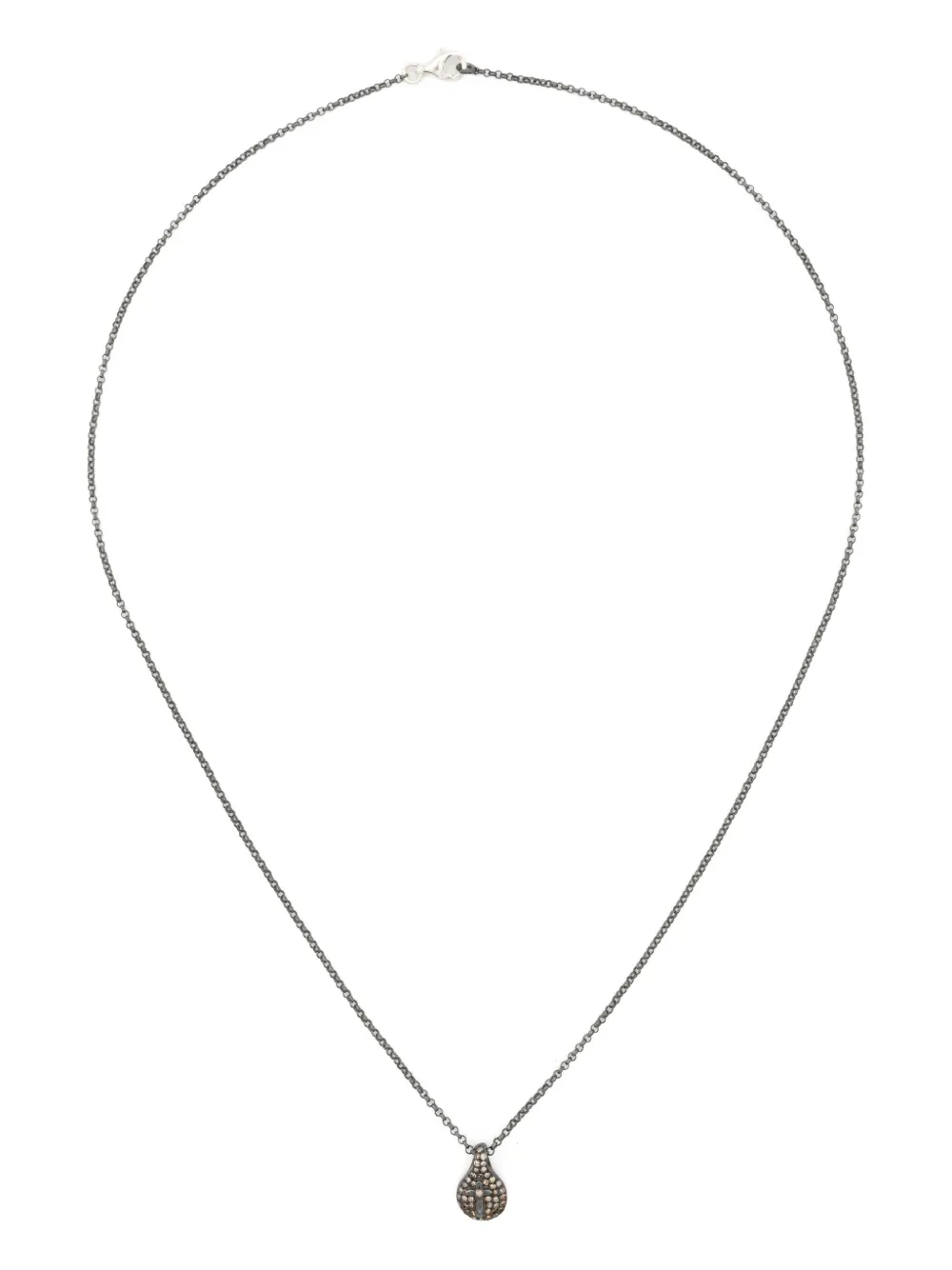 Rosa Maria collier en argent sterling à pendentif pavé de diamants | argent | Image 1