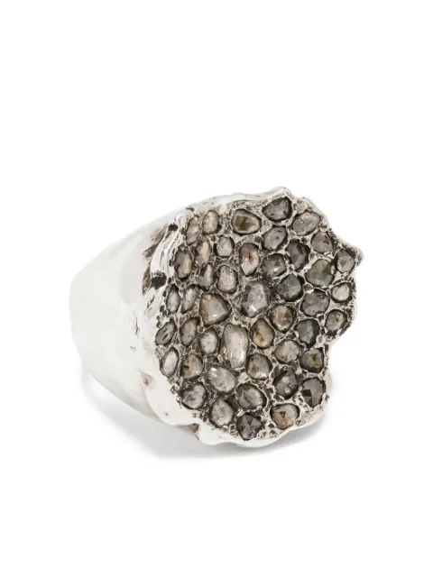 Rosa Maria anillo en plata de ley con diamantes