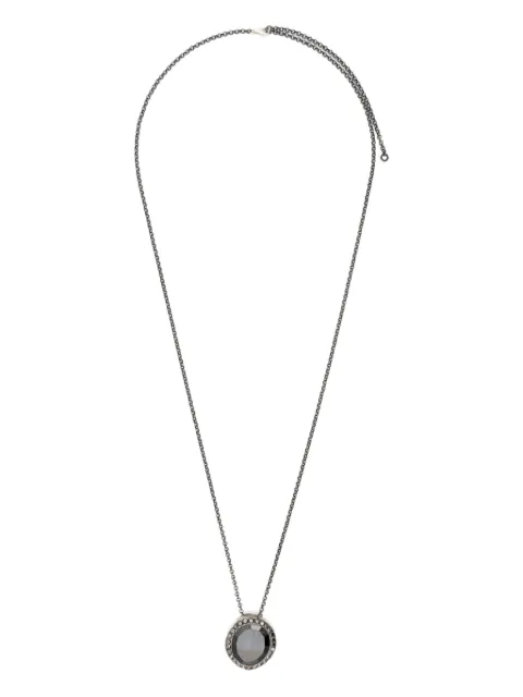 Rosa Maria Halskette aus Sterlingsilber mit schwarzem Spinell und Diamanten
