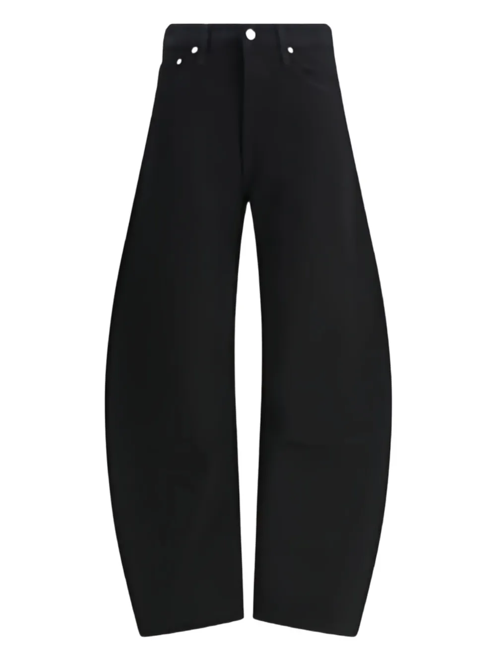 Agolde Denim Trousers With Belt Loops In Black