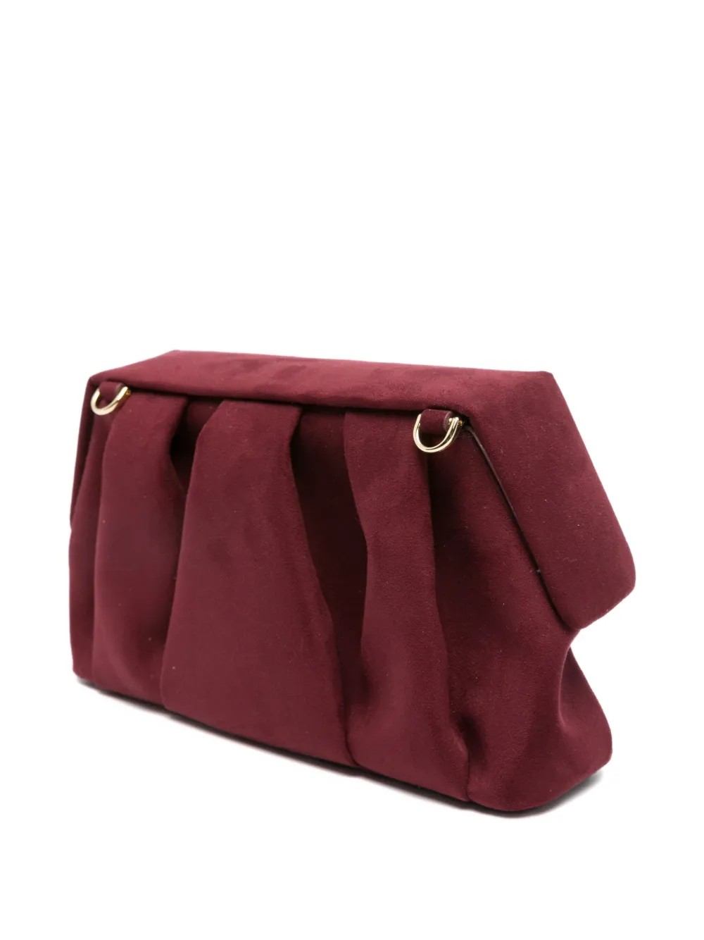 Themoirè Clutch met gesmockt detail Rood