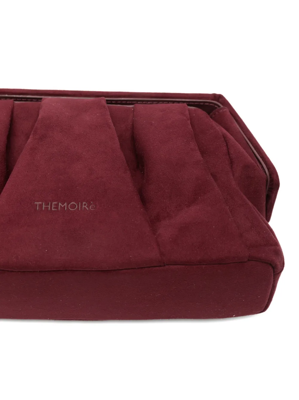 Themoirè Clutch met gesmockt detail Rood
